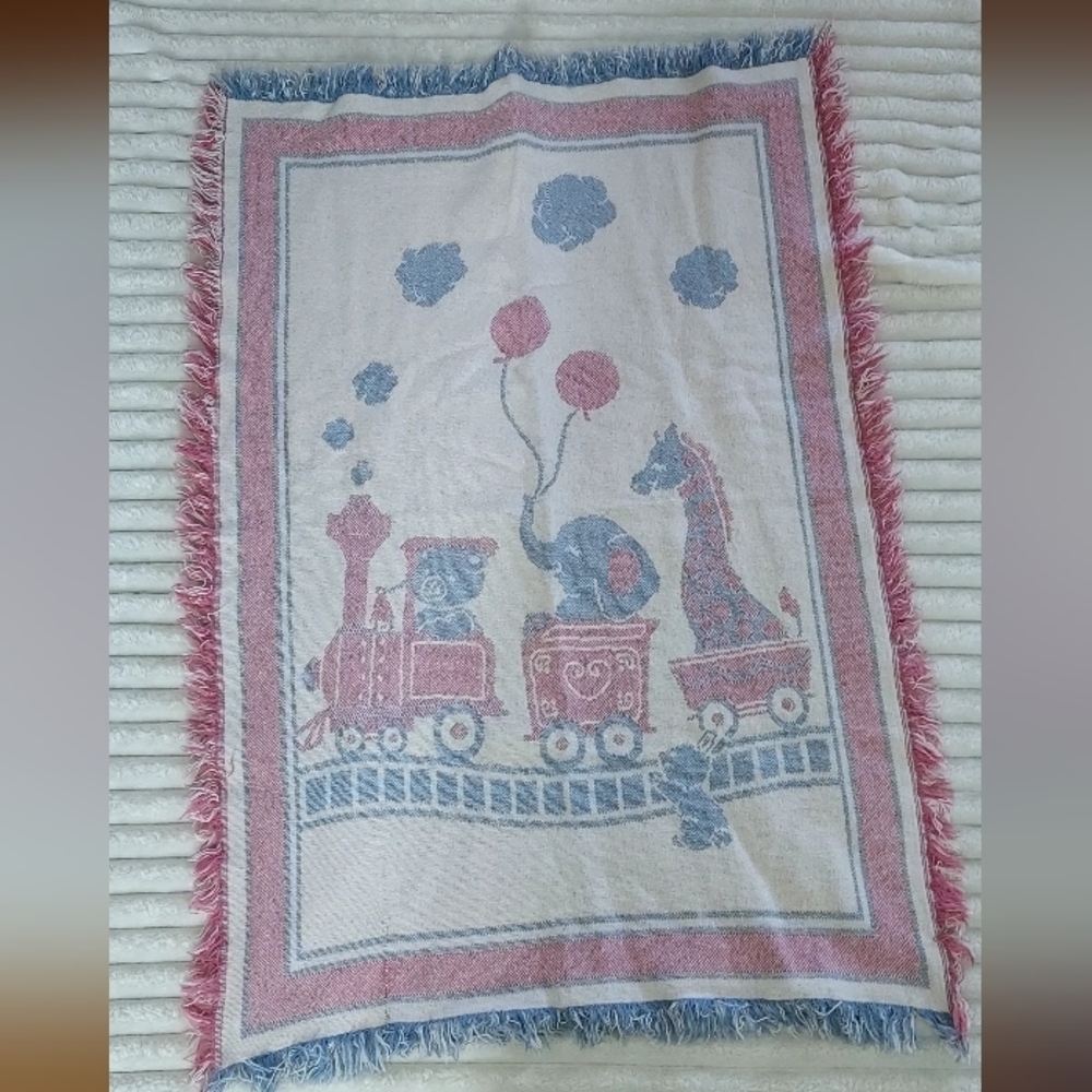 Vintage Woven Cotten Baby Blanket